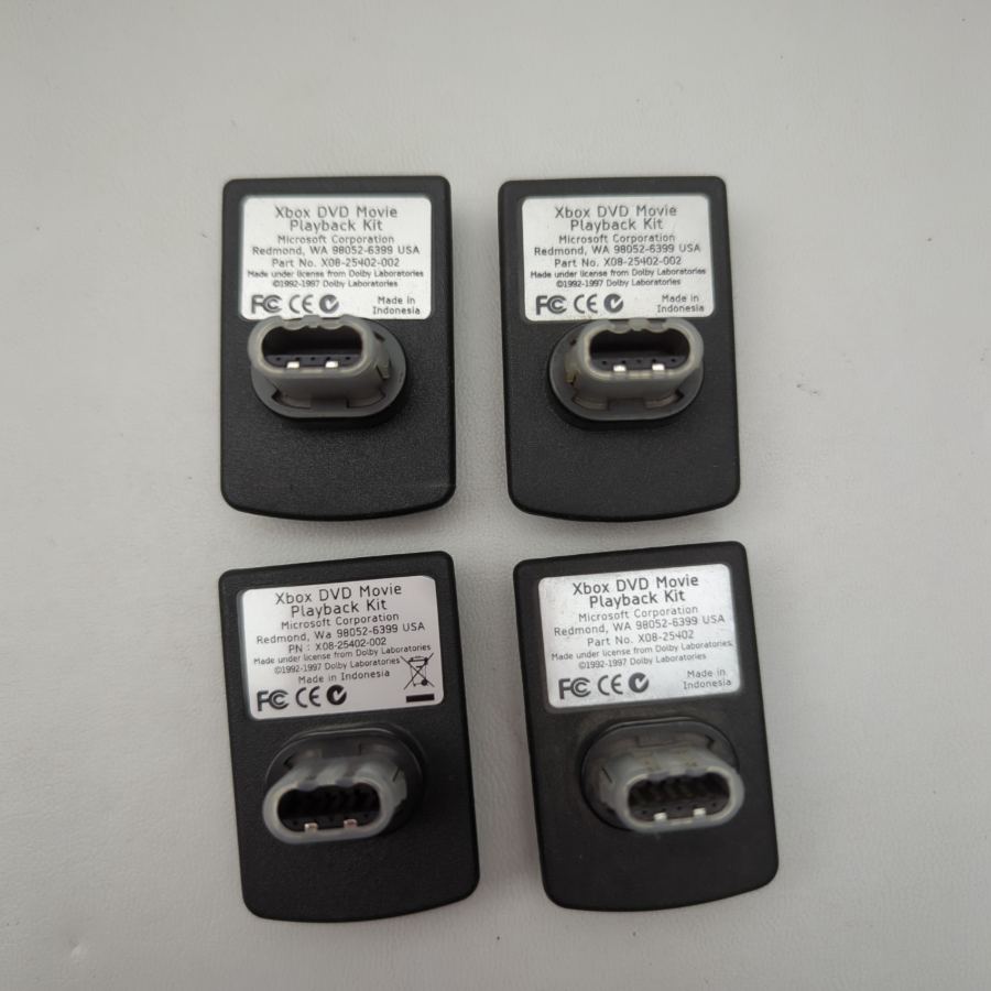 4x Original Xbox DVD Movie Playback Kit Remote Receiver Only.
