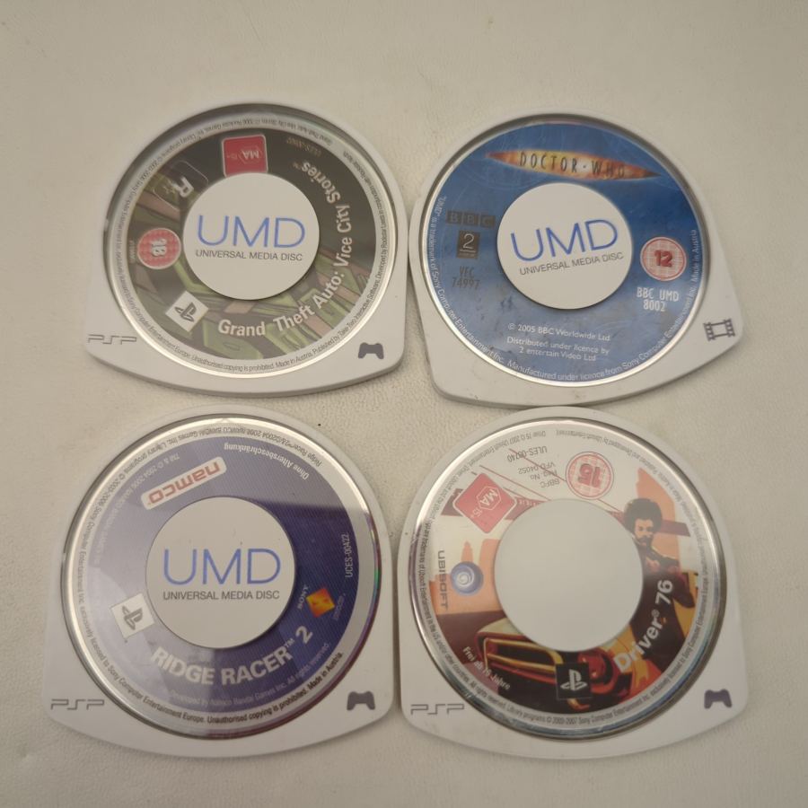 3 x Sony PSP Games Ridge Racer 2,  GTA Vice City,  Stories , Driver 76