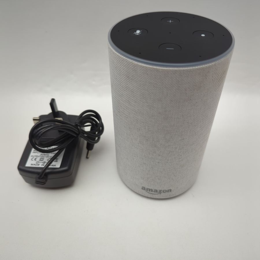 Amazon Echo (2nd Generation) Smart Assistant -Grey Fabric WORKING – image 2