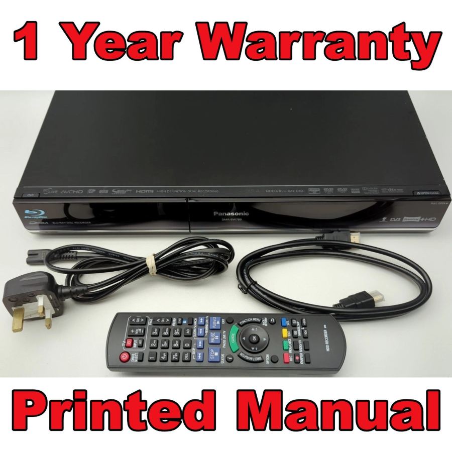 Panasonic DMR-BW780 250GB HD Freeview & Blu-Ray Recorder Working & Working