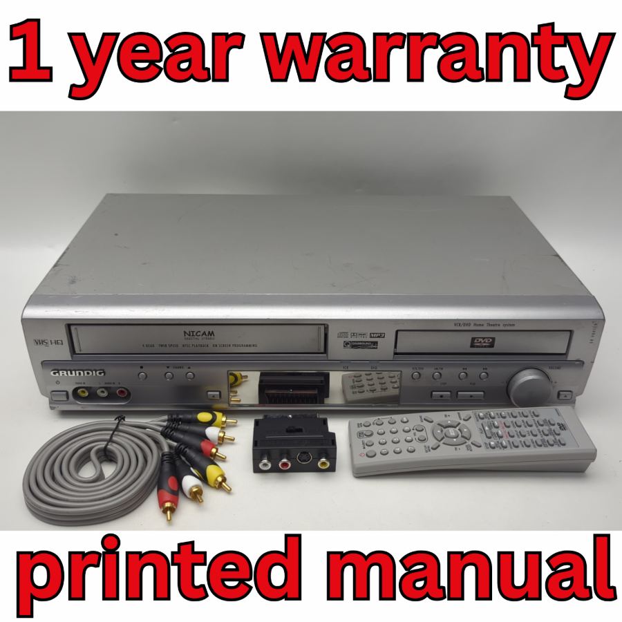 Grundig GR-VDHT10 DVD / VHS Player VCR Combo Working & Tested Remote