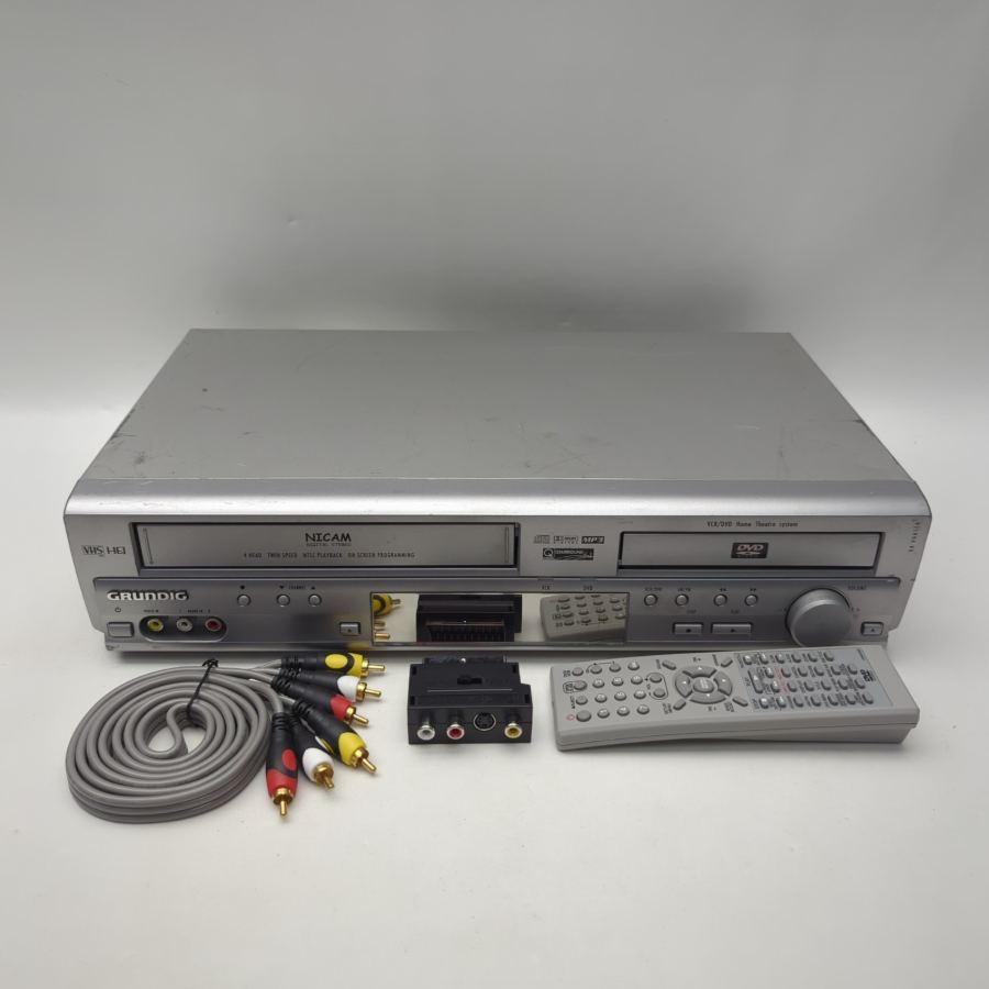Grundig GR-VDHT10 DVD / VHS Player VCR Combo Working & Tested Remote – image 2