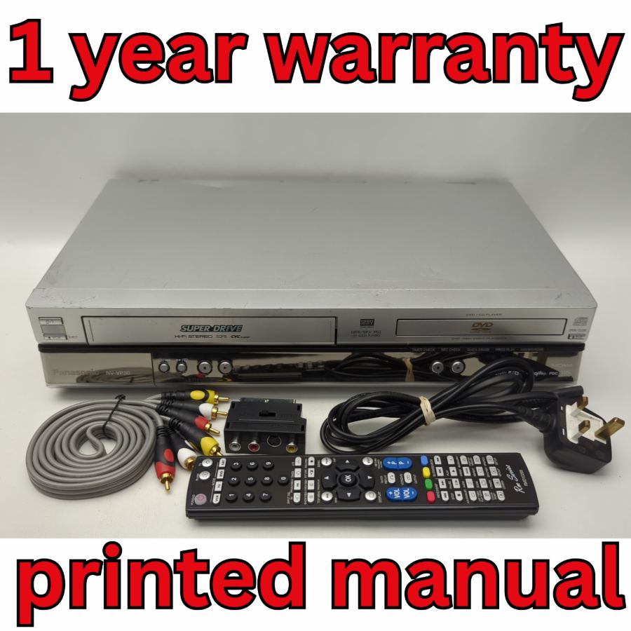 PANASONIC NV-VP30EB-S NICAM SQPB VHS VCR COMBI DVD Video Cassette Player