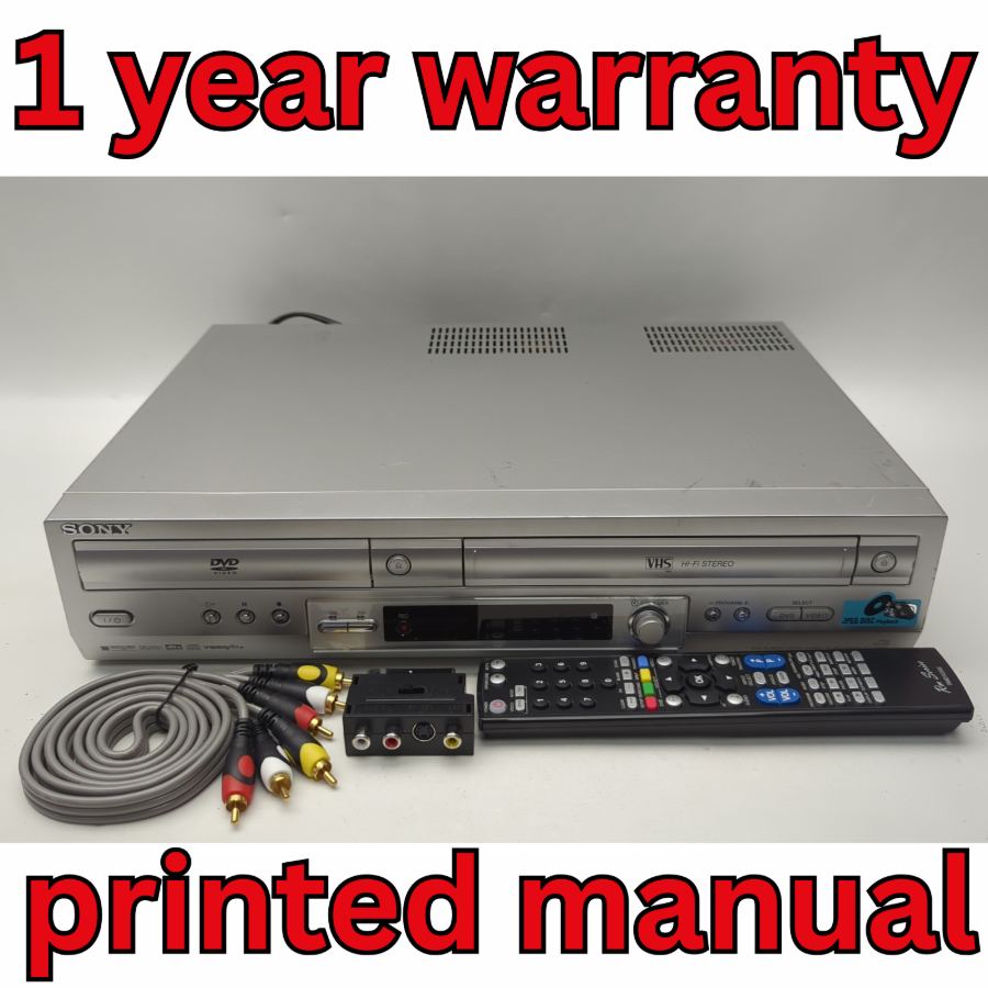 Sony DVD Player / Video Cassette Recorder SLV-D950 Cables & Remote Warranty