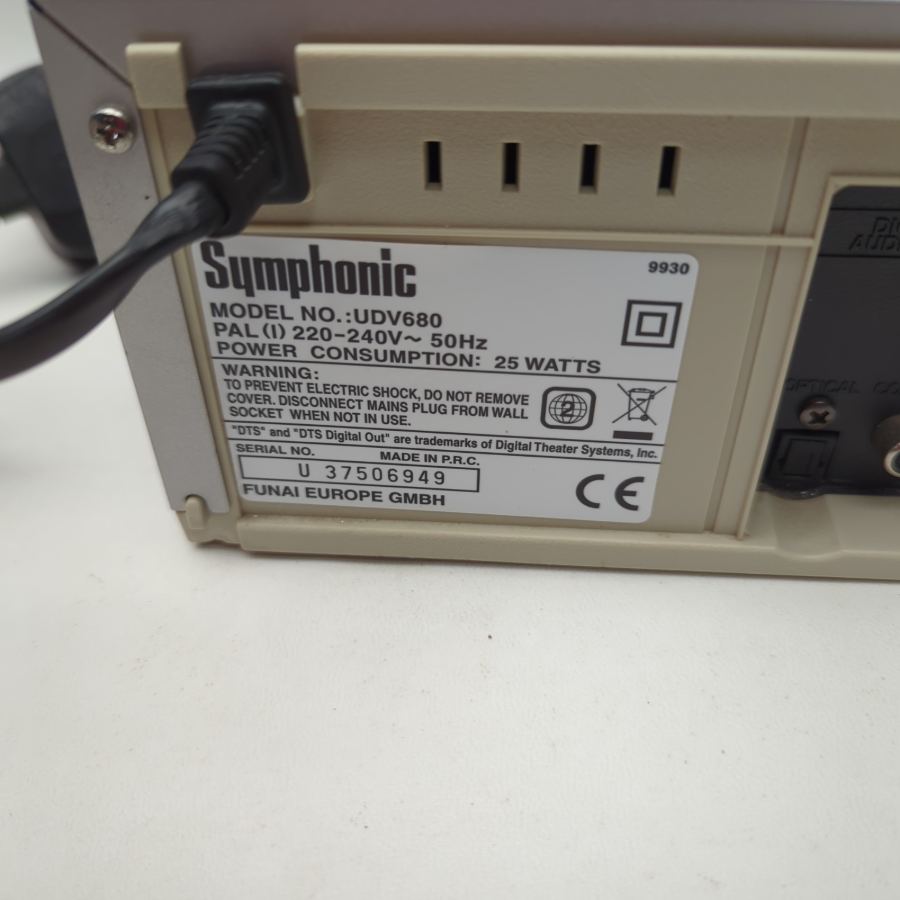 Symphonic UDV680 DVD VHS Combi 6 Head HiFi Stereo Working Order Remote – image 9