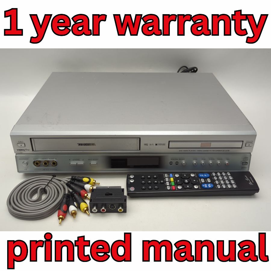 Toshiba SD-22VB DVD VHS Player Video Cassette Recorder Combo Silver remote