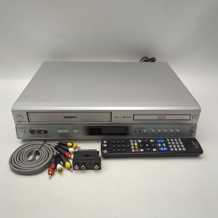 Toshiba SD-22VB DVD VHS Player Video Cassette Recorder Combo Silver remote – image 2