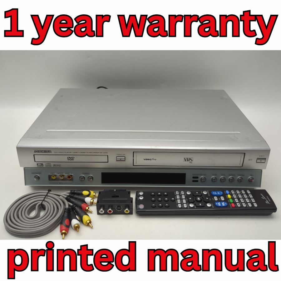Toshiba SD-33VB DVD Player Video Cassette Recorder Silver Hi-Fi Stereo VHS