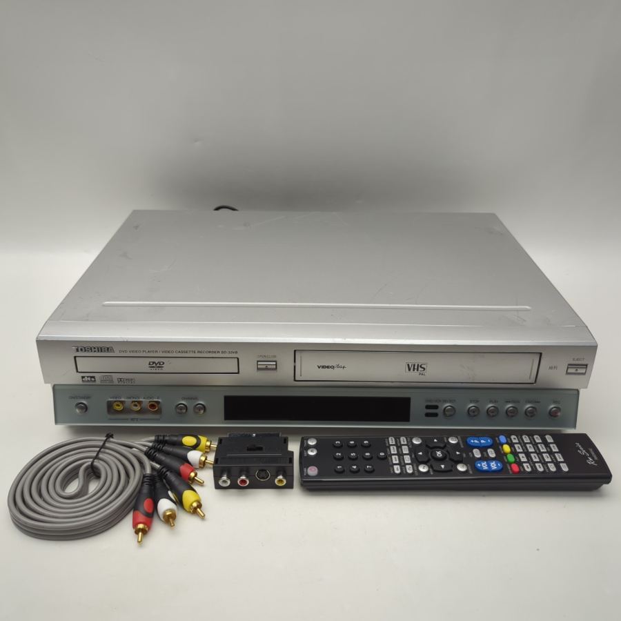 Toshiba SD-33VB DVD Player Video Cassette Recorder Silver Hi-Fi Stereo VHS – image 2