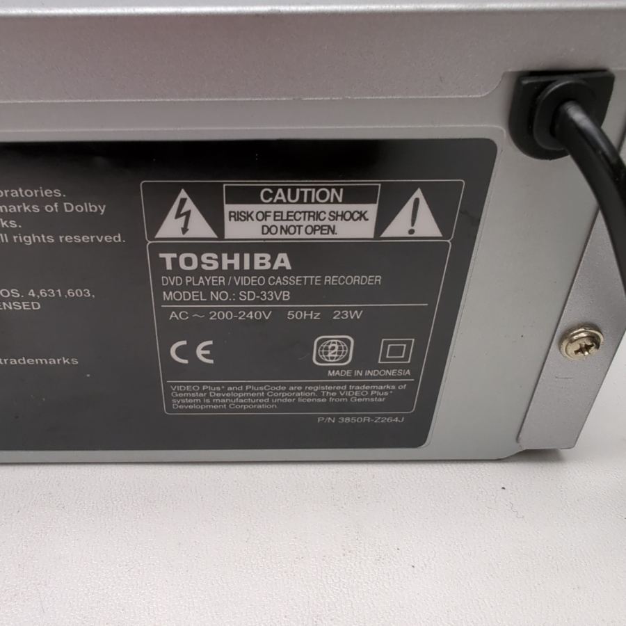 Toshiba SD-33VB DVD Player Video Cassette Recorder Silver Hi-Fi Stereo VHS – image 9