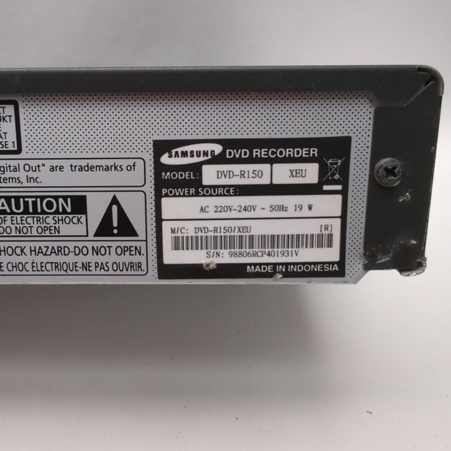 Samsung DVD-R150 Dvd Recorder & Remote Control Warranty – image 9