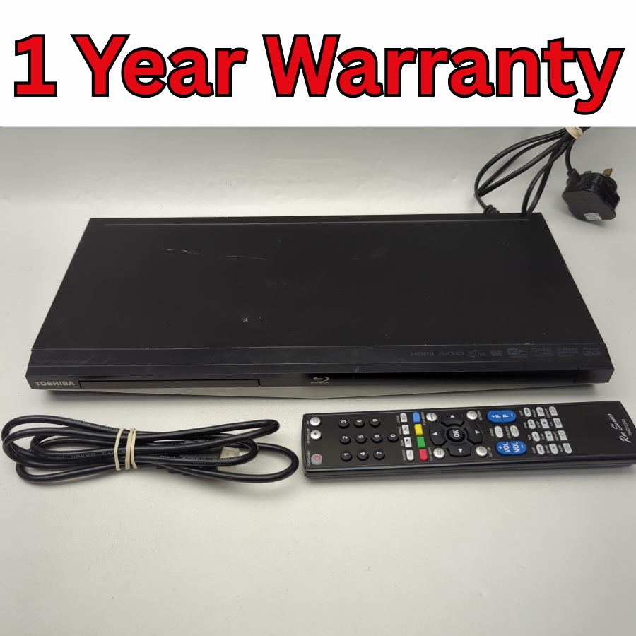 Representative photograph of the same model: Toshiba BDX5300KB Blu-Ray DVD Disc Player Black Tested Remote Control HDMI