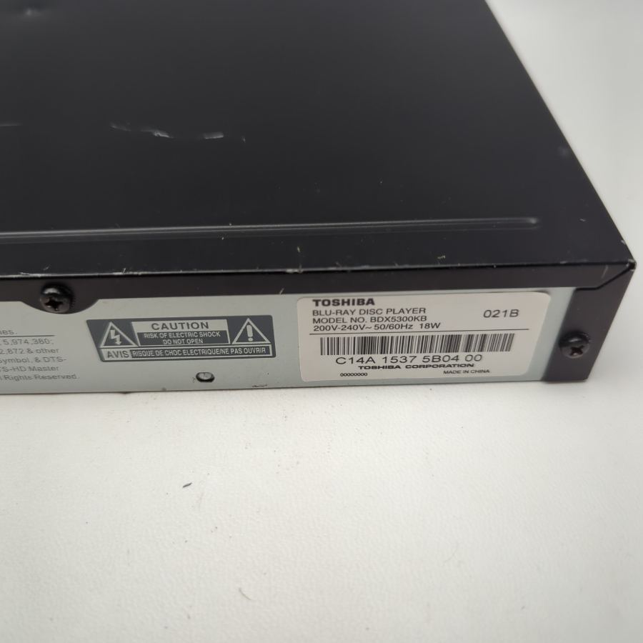 Representative photograph of the same model: Toshiba BDX5300KB Blu-Ray DVD Disc Player Black Tested Remote Control HDMI – image 8