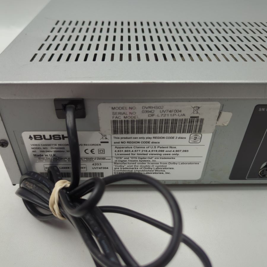 Representative photograph of the same model: Bush DVRHS02 6 Head VCR DVD Player Combo Recorder Remote COPY VHS TO DVD – image 8