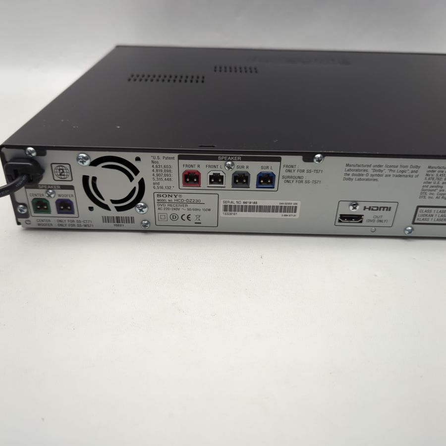 SONY DAV-DZ230 HCD-DZ230 Home Theatre System DVD Player Only - Tested & Working – image 7
