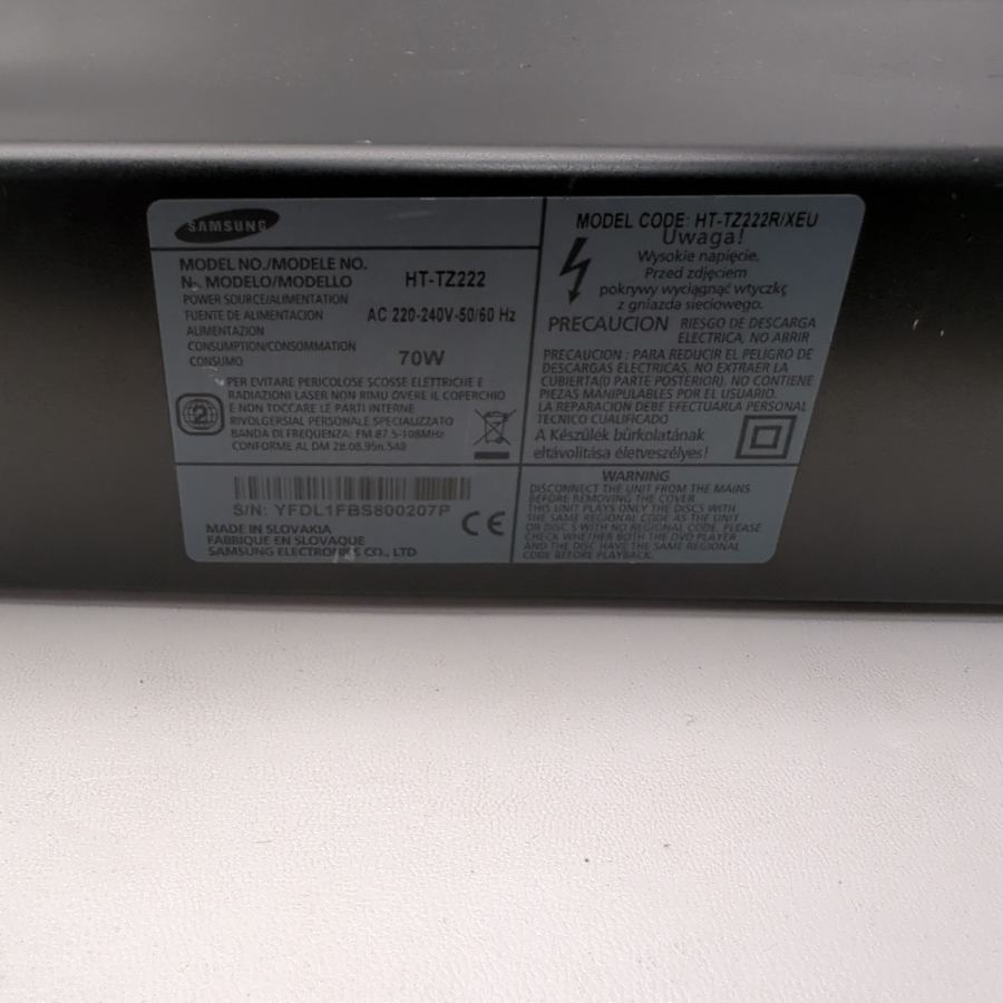 Samsung HT-TZ222 DVD Player Black HDMI for Home Cinema System crack front – image 7