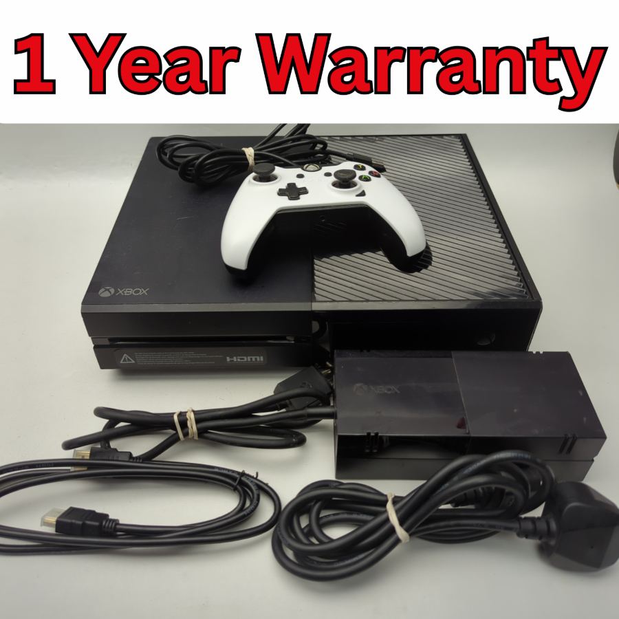 Microsoft Xbox One - 500GB - Black Gaming Console - Good Wired Controller