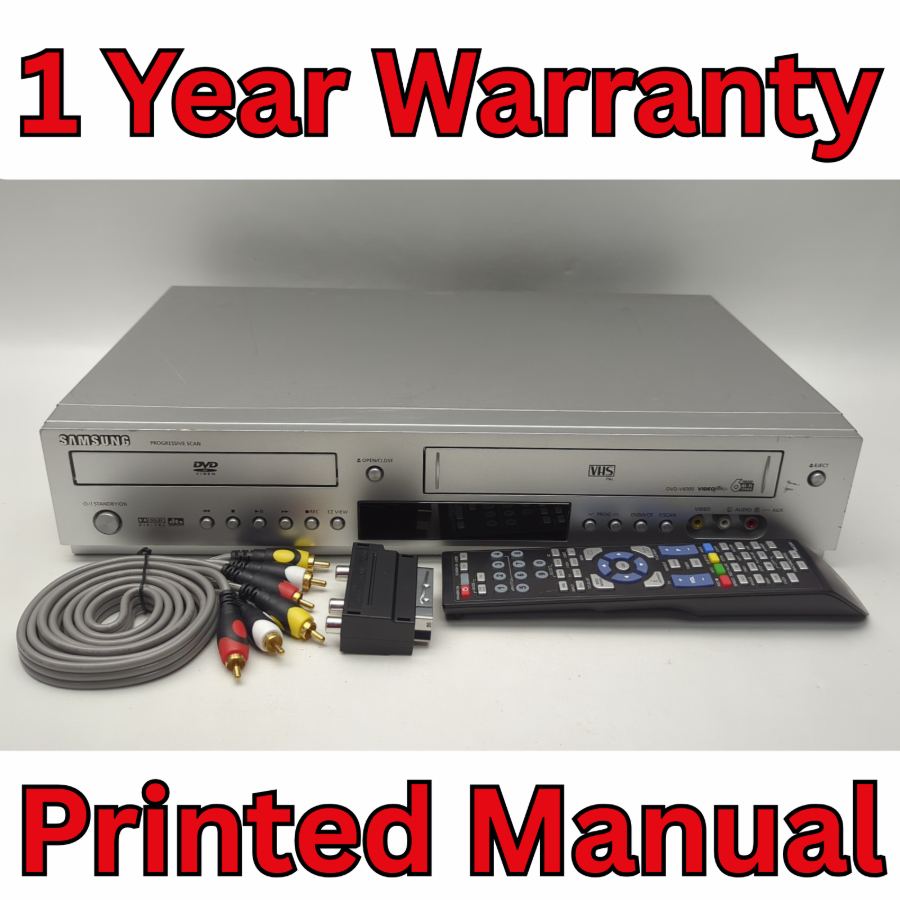 Representative photograph of Samsung DVD‑V6000 VHS / VCR/ DVD Dual Deck Player Recorder Premium Bundle