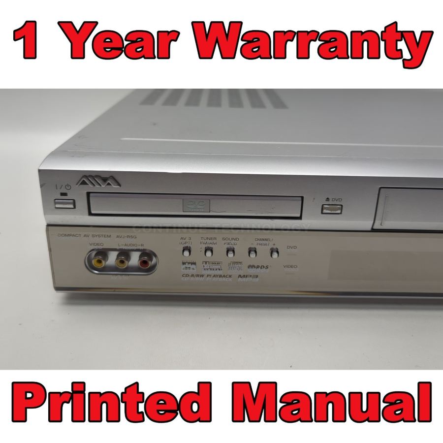 AIWA CX-VR5G 6 HEAD DVD Player VHS Recorder Combo Surround Sound Warranty Remote – image 3
