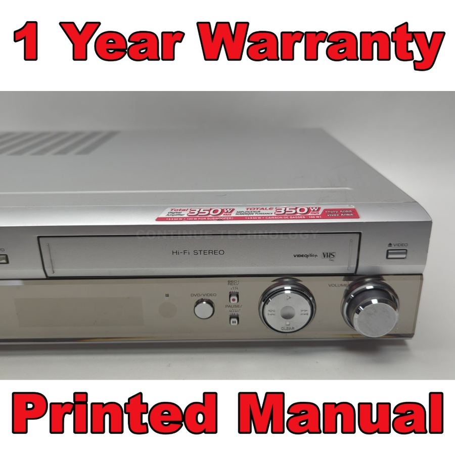 AIWA CX-VR5G 6 HEAD DVD Player VHS Recorder Combo Surround Sound Warranty Remote – image 4
