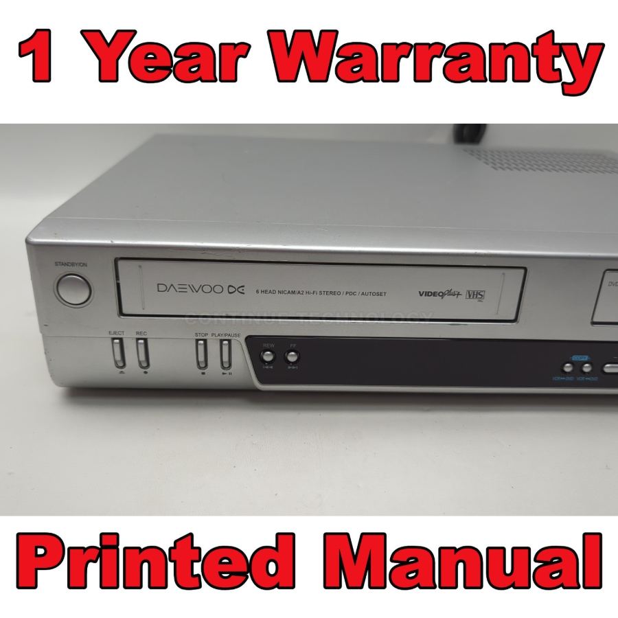 Representative photograph of the same model: Daewoo DF-4700P VCR DVD Recorder / One Touch Copy VHS to DVD Remote – image 3