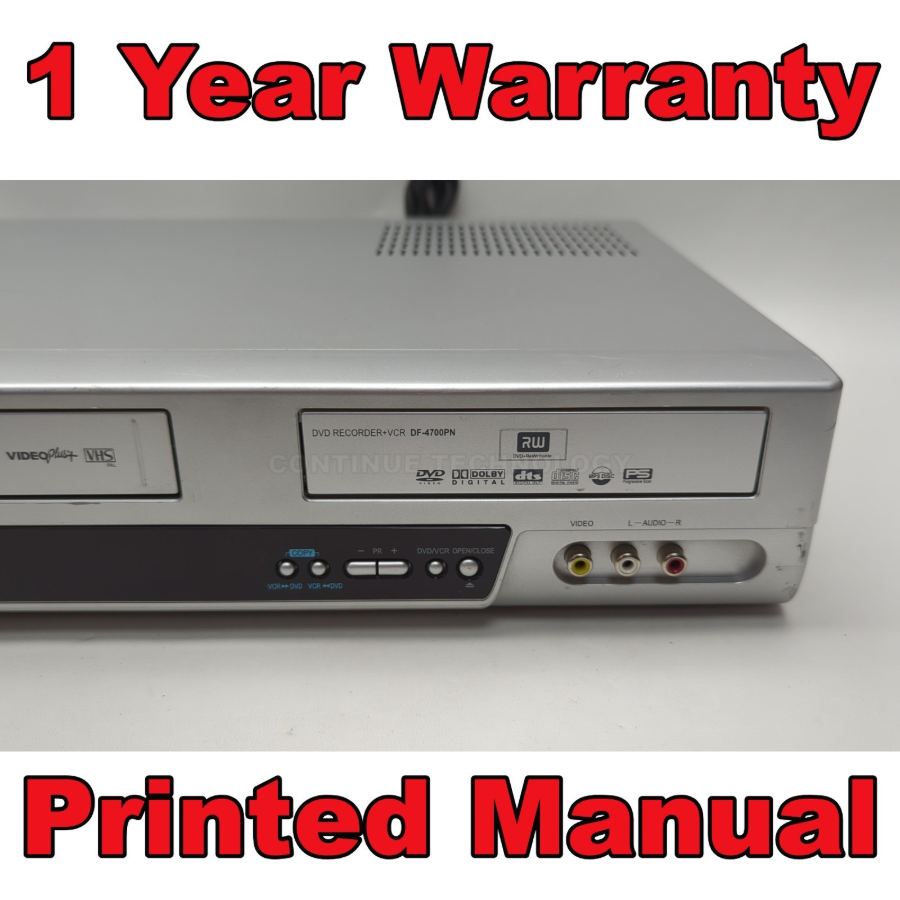 Representative photograph of the same model: Daewoo DF-4700P VCR DVD Recorder / One Touch Copy VHS to DVD Remote – image 4