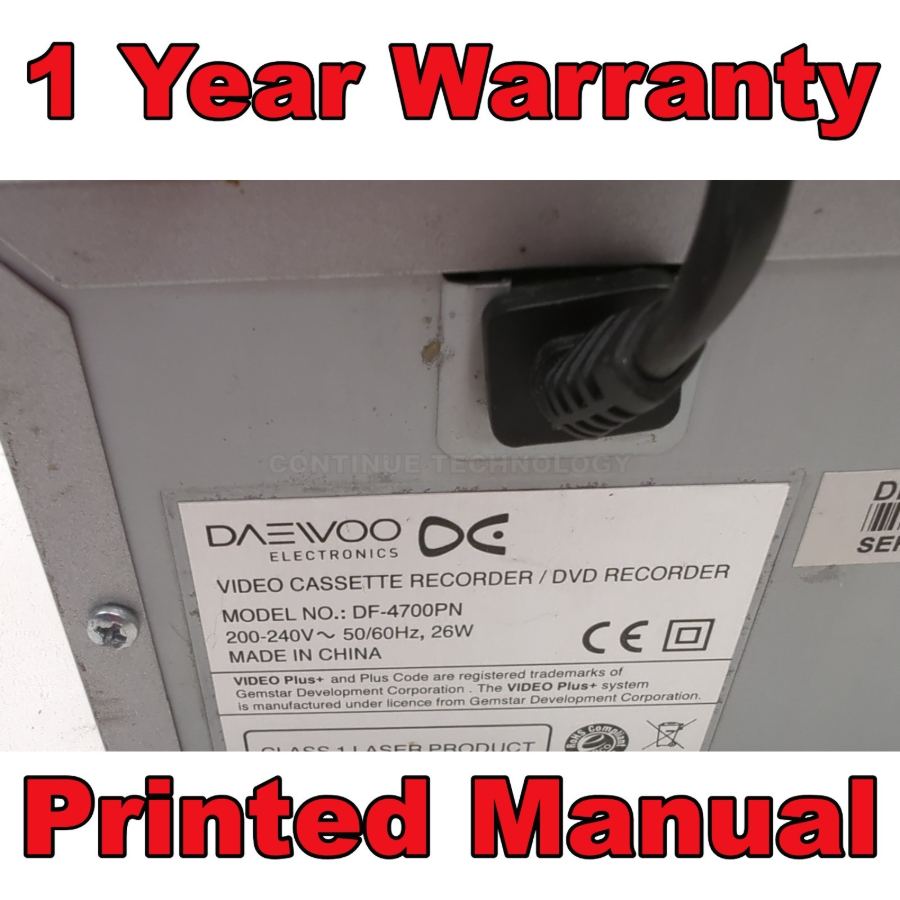 Representative photograph of the same model: Daewoo DF-4700P VCR DVD Recorder / One Touch Copy VHS to DVD Remote – image 7