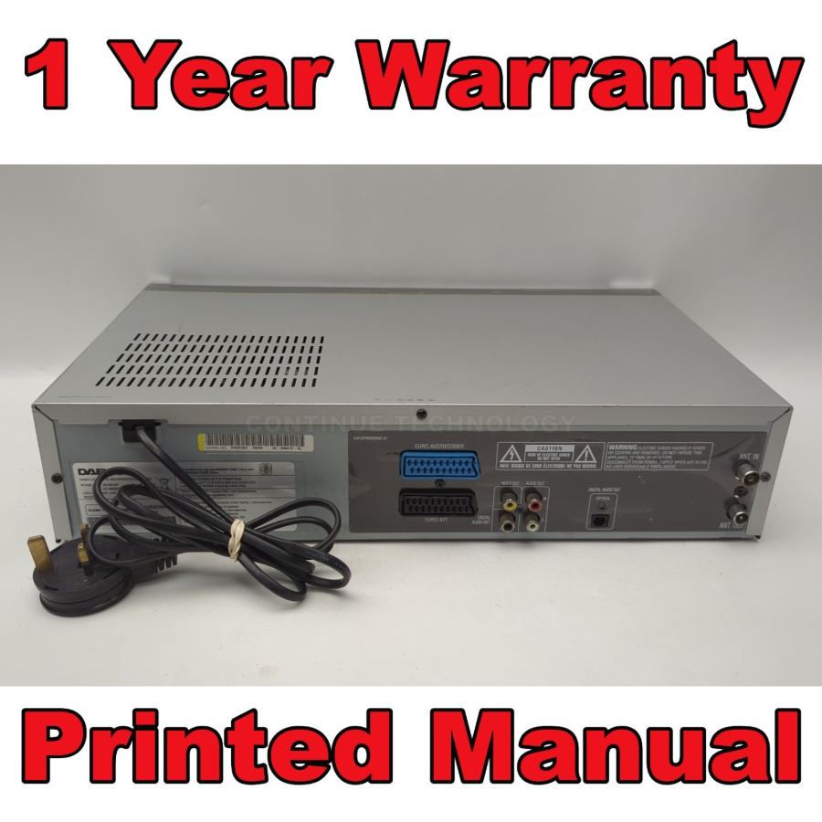 Daewoo SH-9810P VHS Player Recorder Dvd Player Combi Silver Remote 6 Head – image 7