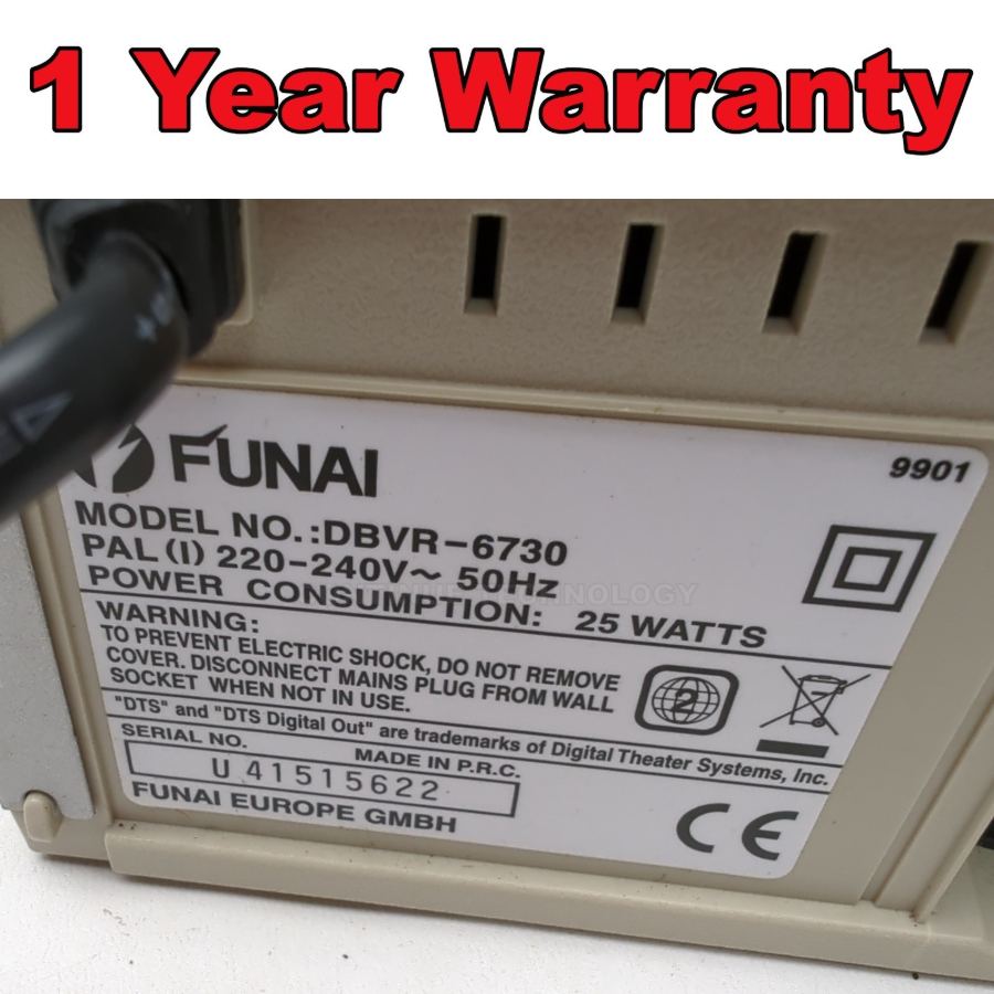 VHS Player DVD Combo Funai DBVR-6730 DVD VCR Video Combi Remote Warranty – image 8