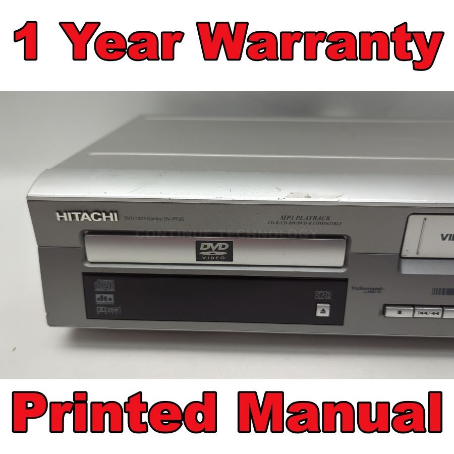 Hitachi DV-PF2E DVD VHS Player Recorder VCR Combo and Remote mp3 warranty – image 3