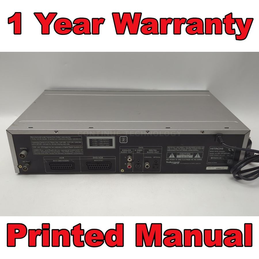 Hitachi DV-PF2E DVD VHS Player Recorder VCR Combo and Remote mp3 warranty – image 7