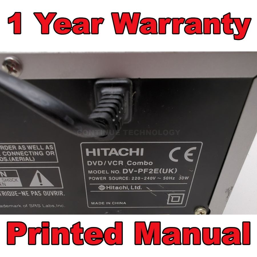 Hitachi DV-PF2E DVD VHS Player Recorder VCR Combo and Remote mp3 warranty – image 8