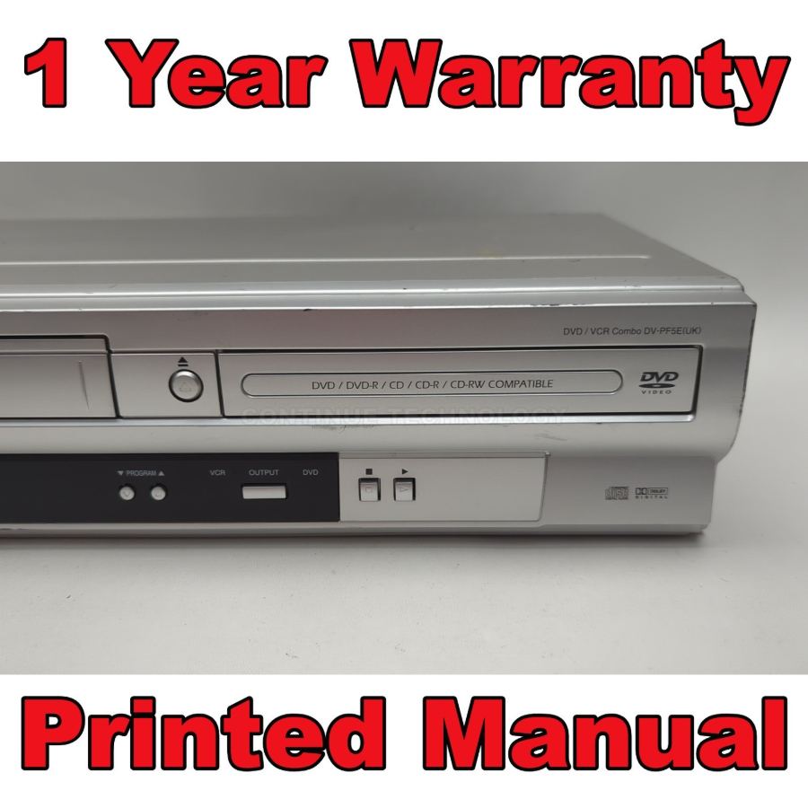 Hitachi DV-PF5E DVD VCR Combo Player Recorder VHS Hi-Fi Stereo Working SIlver – image 4