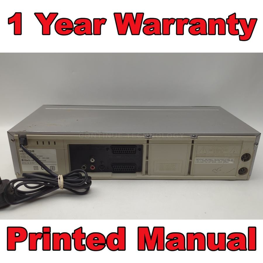 Hitachi DV-PF5E DVD VCR Combo Player Recorder VHS Hi-Fi Stereo Working SIlver – image 7