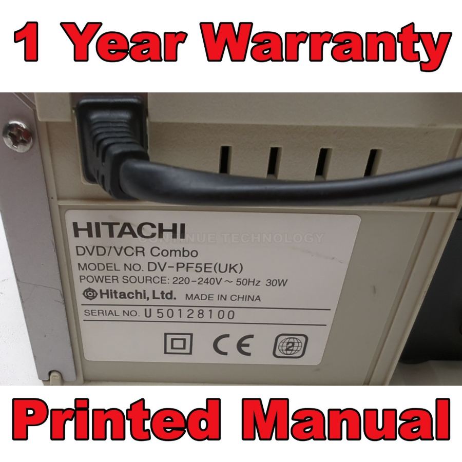 Hitachi DV-PF5E DVD VCR Combo Player Recorder VHS Hi-Fi Stereo Working SIlver – image 8