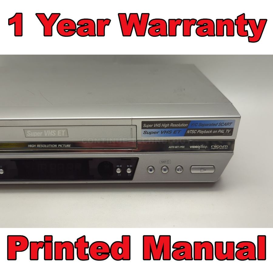 Representative photograph of the same model: JVC HR-S5975EK S-VHS SVHS VCR SUPER VHS with Remote and Instructions PAL NTSC – image 4