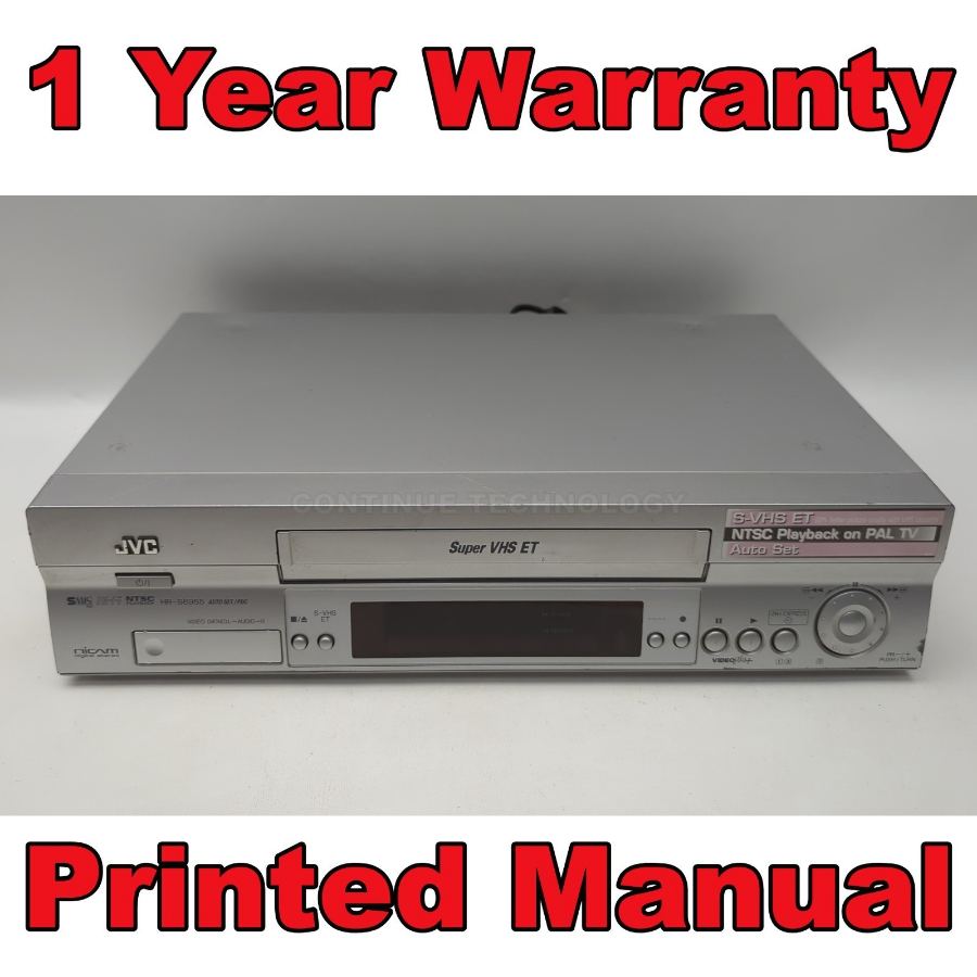 JVC HR-S6955EK Super VHS ET S-VHS VCR Video Recorder/player Silver Working Well – image 2