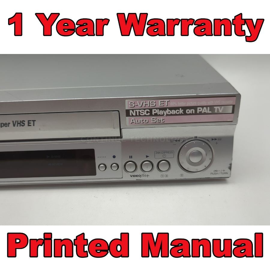 JVC HR-S6955EK Super VHS ET S-VHS VCR Video Recorder/player Silver Working Well – image 4