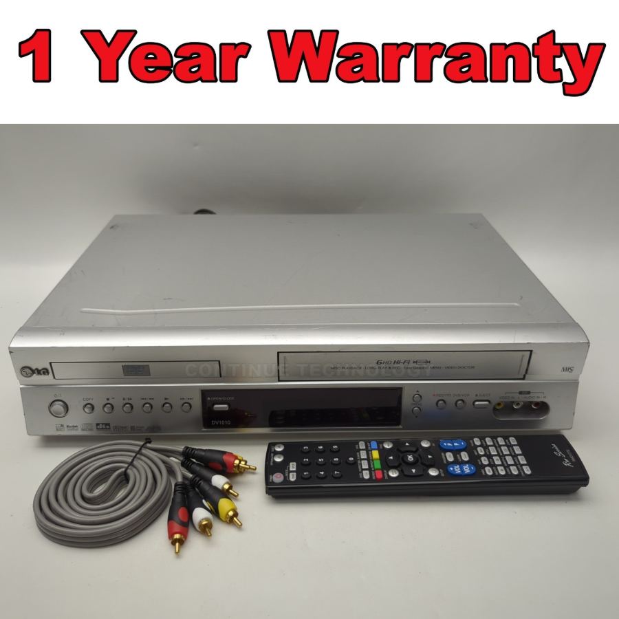 LG DV1010 DVD Player / Video VHS Combo Cassette Recorder Remote TESTED