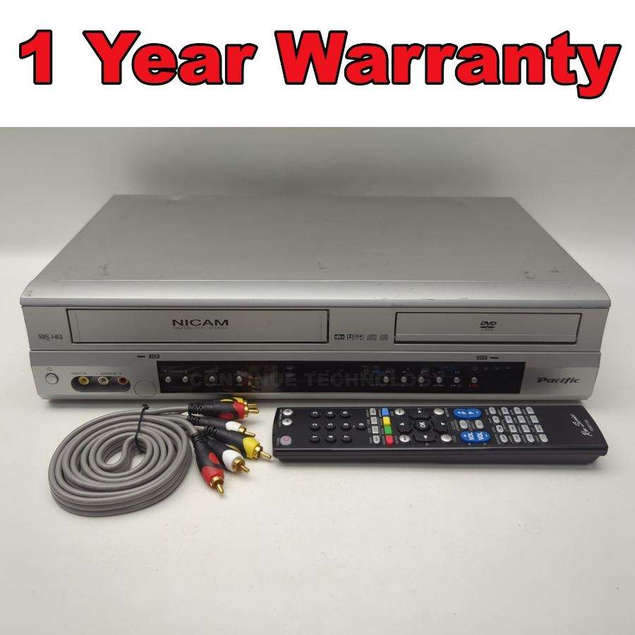 Pacific PDV5000 VHS DVD Combo Player VCR DVD Player Retro Video Working