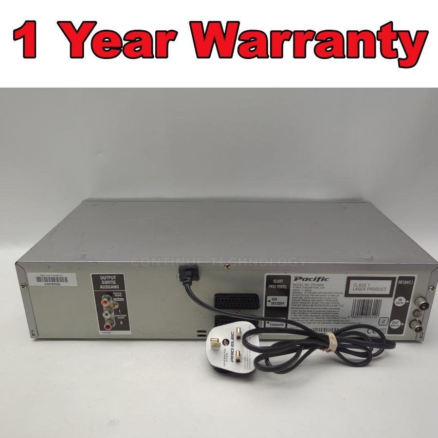 Pacific PDV5000 VHS DVD Combo Player VCR DVD Player Retro Video Working – image 7