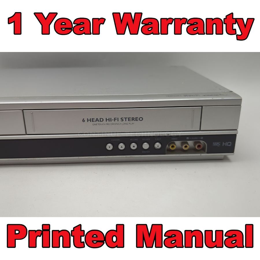 Representative photograph of the same model: Philips DVP3350V/05 6-Head Nicam VCR VHS DVD Combo record Player COPY VHS TO DVD – image 4