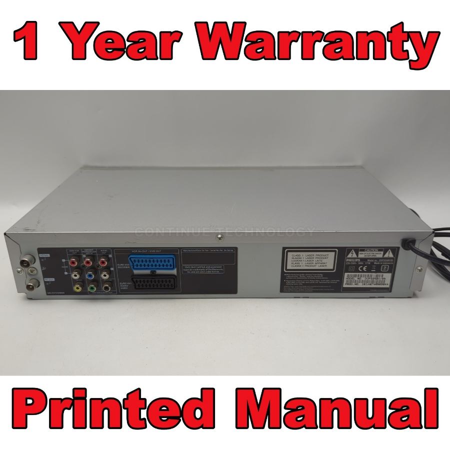 Representative photograph of the same model: Philips DVP3350V/05 6-Head Nicam VCR VHS DVD Combo record Player COPY VHS TO DVD – image 7