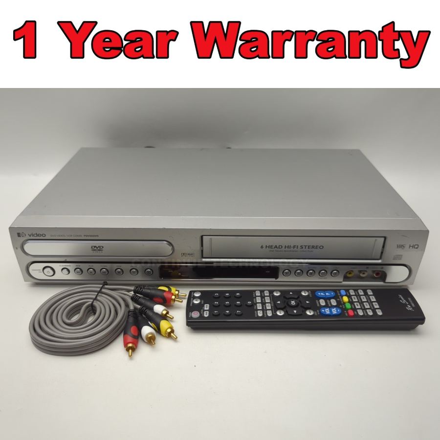 Pye PDV560VR DVD Player and VCR VHS Recorder Combo with Remote Control Working