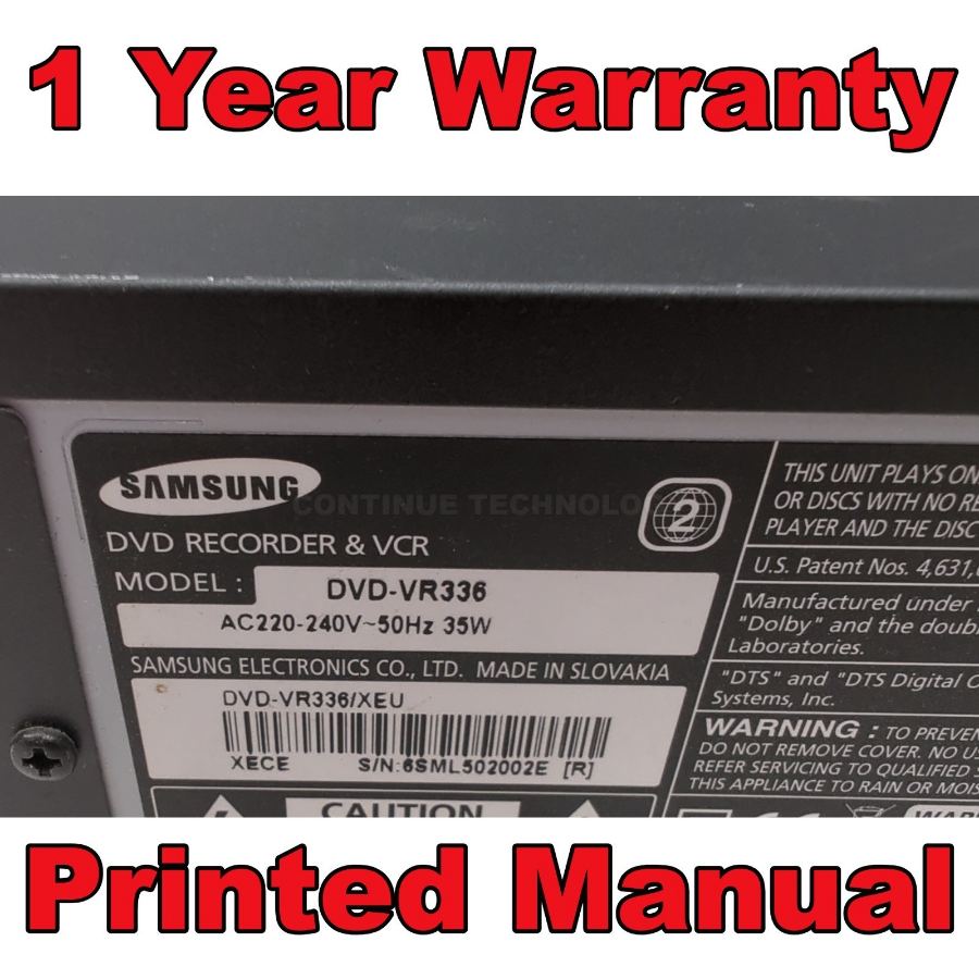Samsung DVD-VR336 | VHS / DVD Combo Recorder + COPY / DUBB VHS TO DVD – image 6
