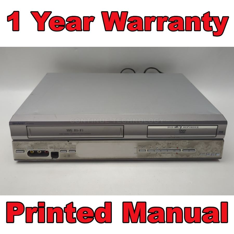 Representative photograph of the same model: SHARP DV-RW250H VCR VHS to DVD Recorder Tapes Converter EXT SKY REC 1yr WARRANTY – image 2