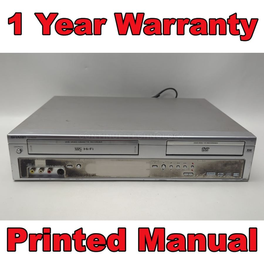 Representative photograph of the same model: SHARP DV-RW260H VCR VHS to DVD Recorder Tapes Converter,EXT SKY REC 1YR WARRANTY – image 2