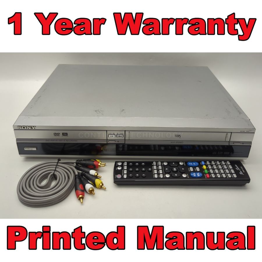 Representative photograph of Sony RDR-VX410 GI Video Cassette VHS DVD Recorder Combo Silver Copy VHS to DVD