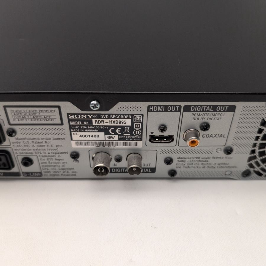 Representative photograph of the same model: Sony RDR-HXD995 250GB HDD Recorder DVD Player Freeview Remote Region Free – image 9