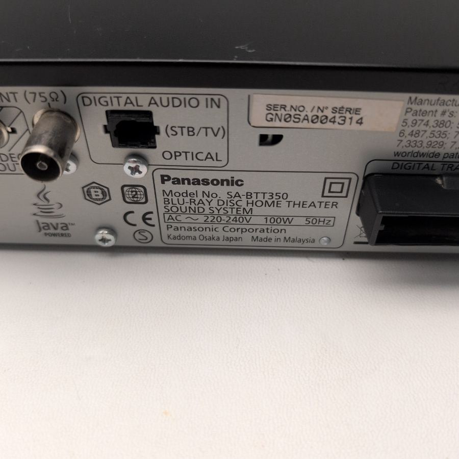 unit only Panasonic SA-BTT350 Blu Ray & DVD Disc Home Theatre Receiver Only – image 9